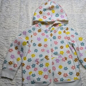 Cat & Jack Toddler Girl Floral Zip‎ Hoodie Jacket 3T